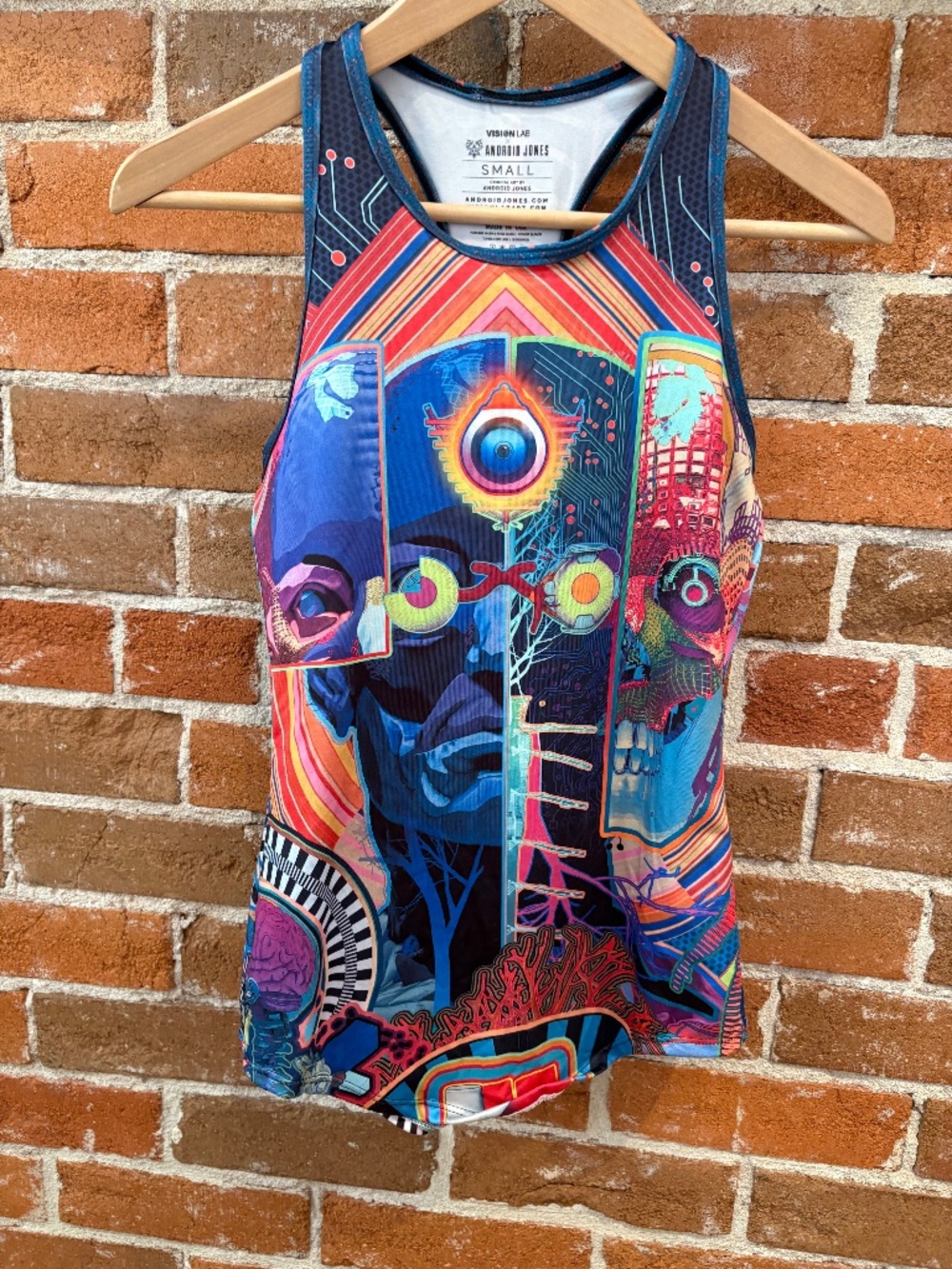 Vision Lab x Android Jones Psychedelic Tank Top Size Small